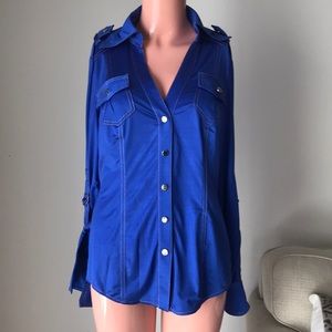 Cache Royal Blue Button Down Shirt